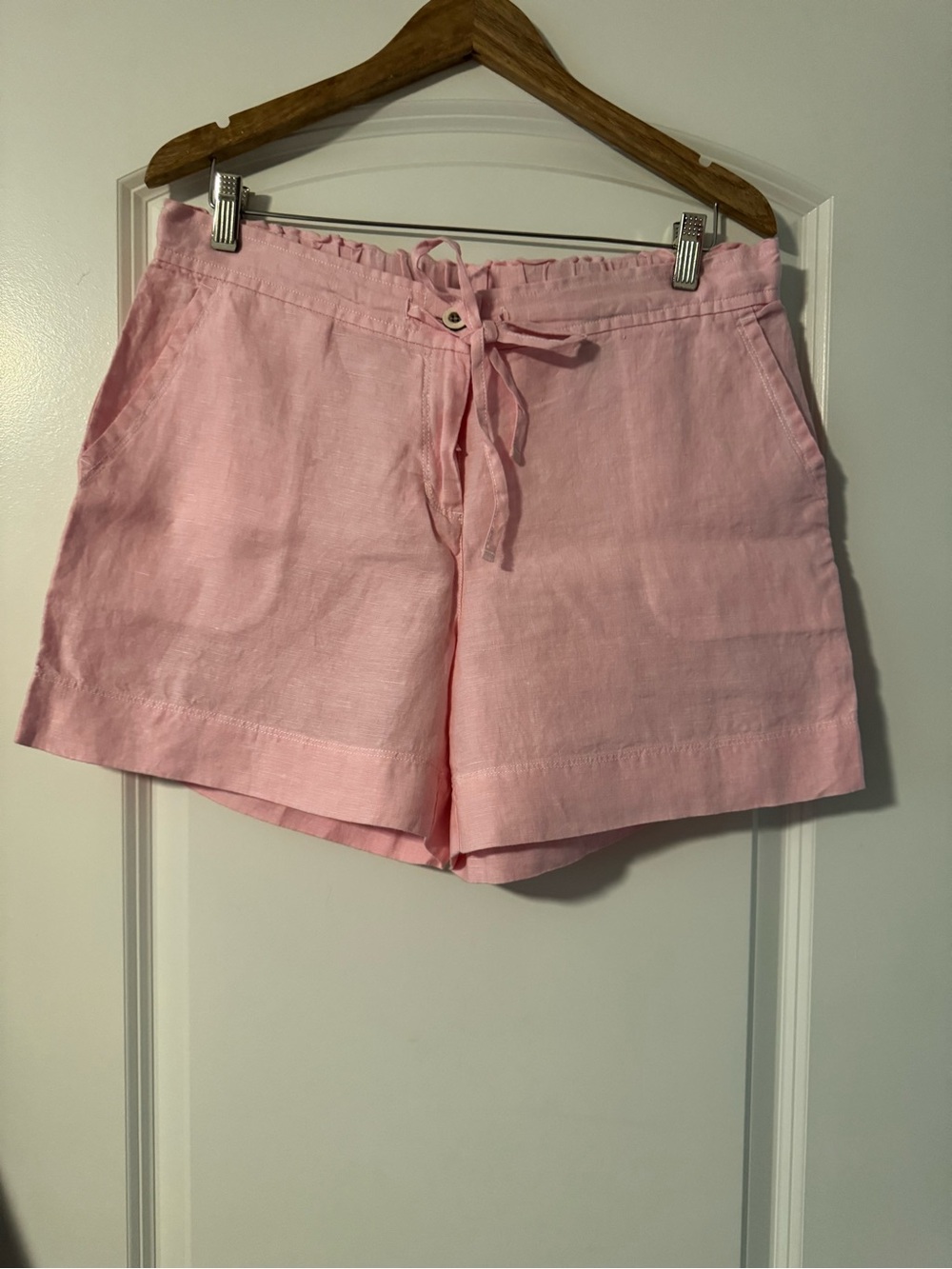 Women’s Pink Linen  Shorts